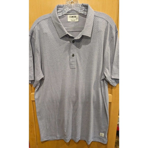Linksoul Golf Polo Tempus Fugit Short Sleeve Gray Cotton Blen Stretch Mens Large